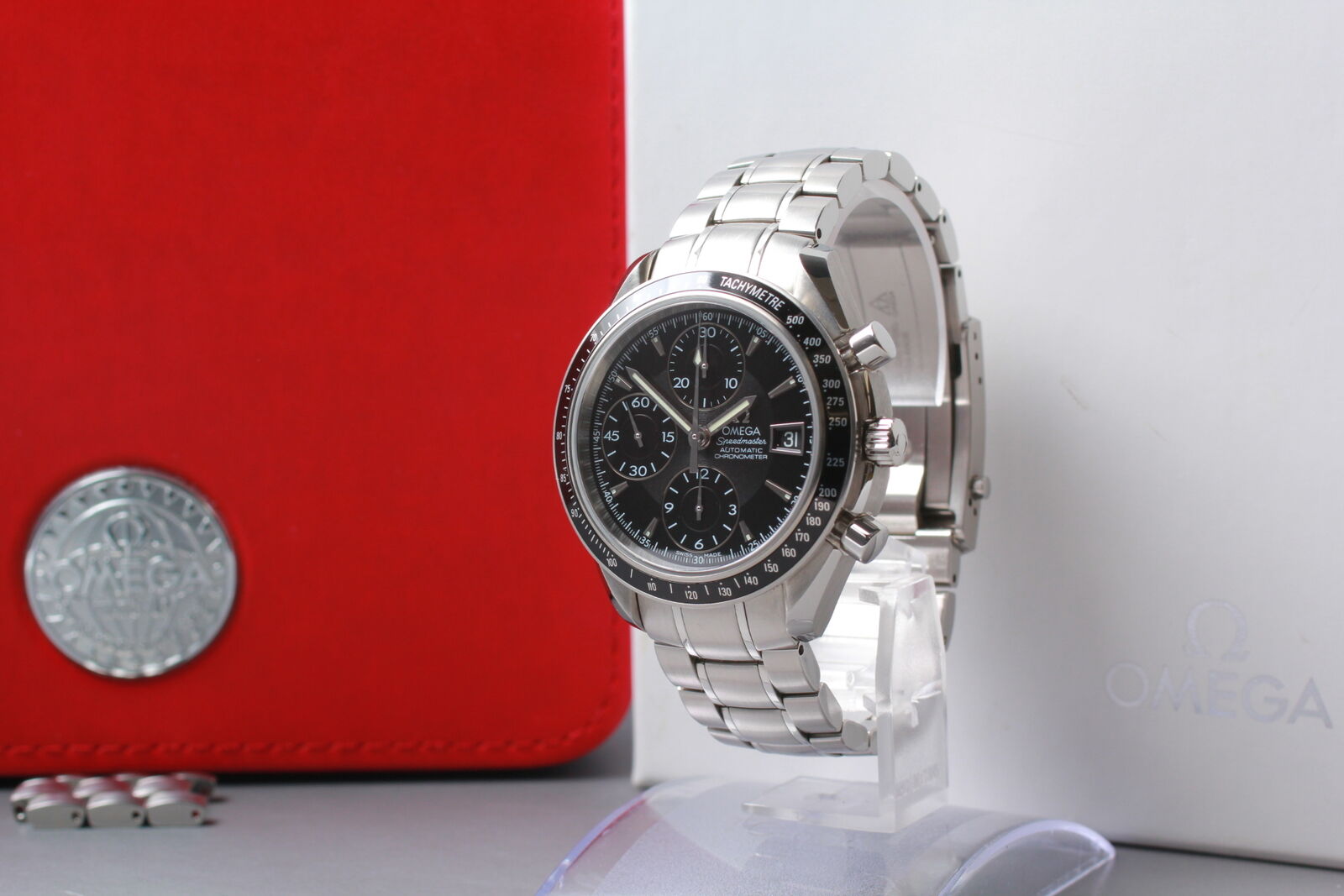 [N MINT w/Box] Omega Speedmaster 3210.50 Chronograph AT Men's Watch From JAPAN