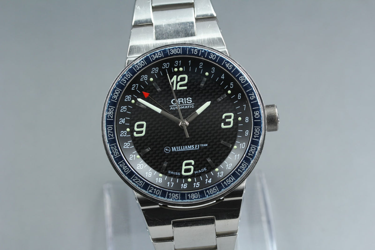 ORIS Williams F1 Team Pointer Date 7585 Automatic Men's Watch 42mm JAPAN Box