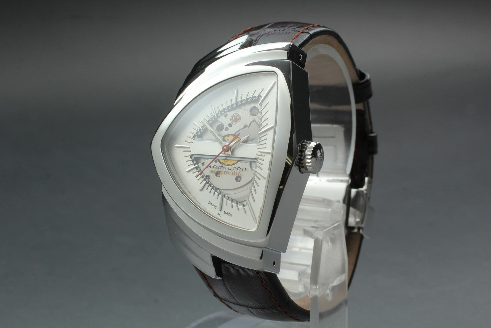 [Exc+5 Box] HAMILTON Ventura H245150 Automatic Brown Silver Men's Watch JAPAN