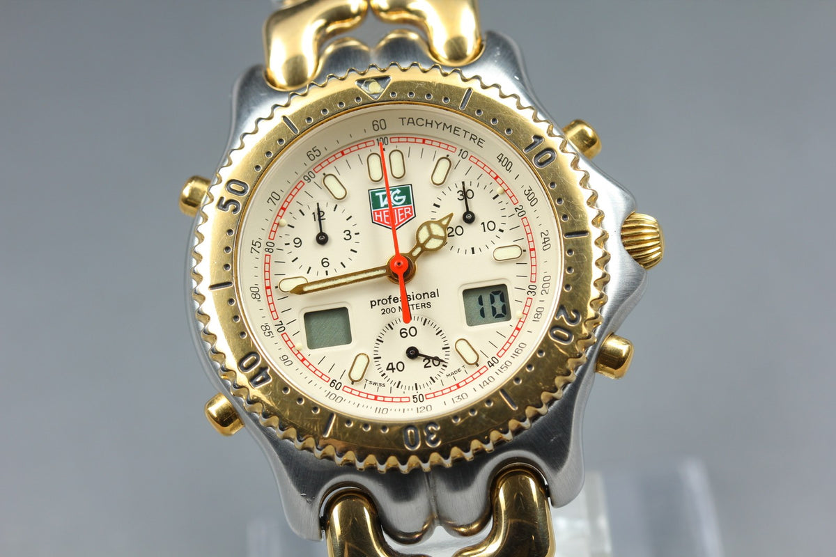 [READ!] TAG HEUER SENNA SEL S/el CG1123-0 Chronograph Men's Quartz Watch Box
