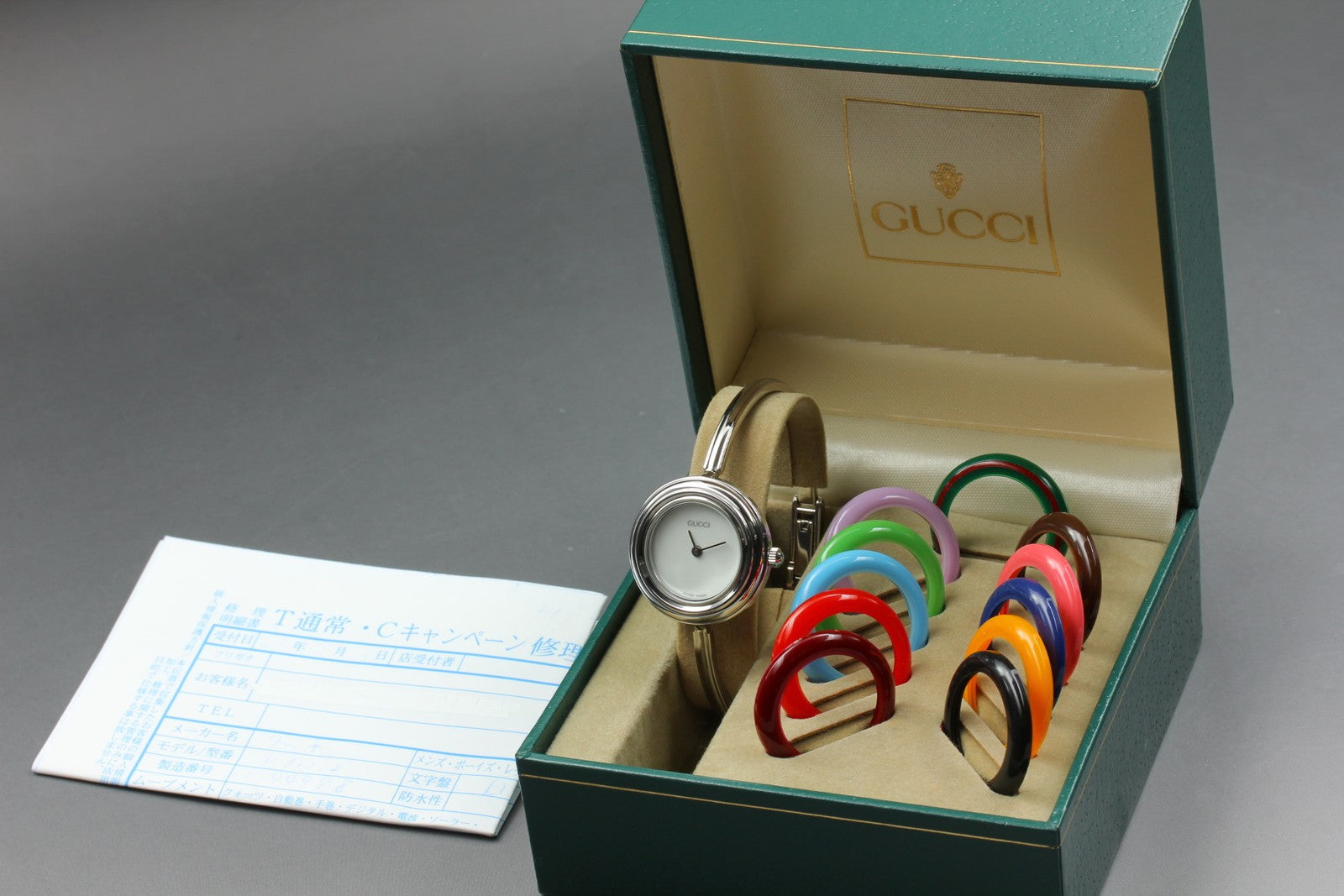[Overhauled] Gucci Change Bezel 11/12.2 12 Colors Silver Women's Qz Watch Box