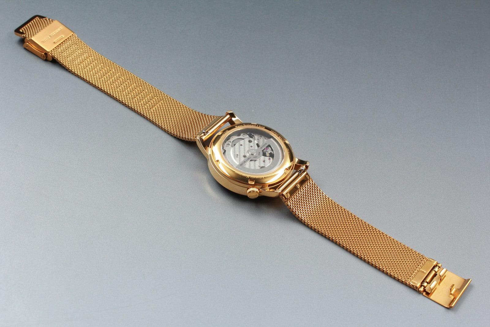 [N MINT Box] KUOE KYOTO OLD SMITH 90-007﻿ Gold Black Automatic Men's Watch JAPAN