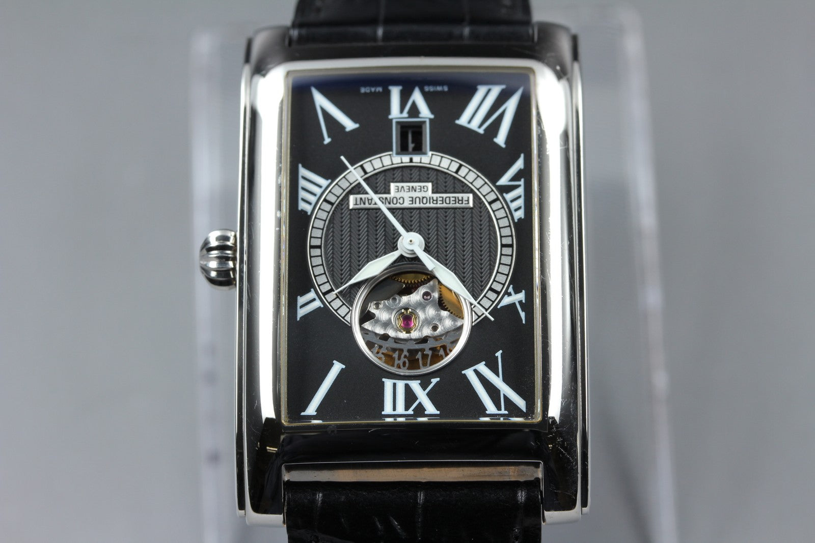 Frederique Constant Heartbeat FC-303/310/315X4C4/5/6 Black 30mm AT Men's Watch