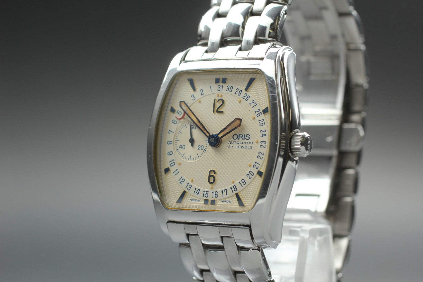 Vintage [Exc+4 Box] ORIS Regulator 7471 Silver 32mm Automatic Men’s Watch JAPAN