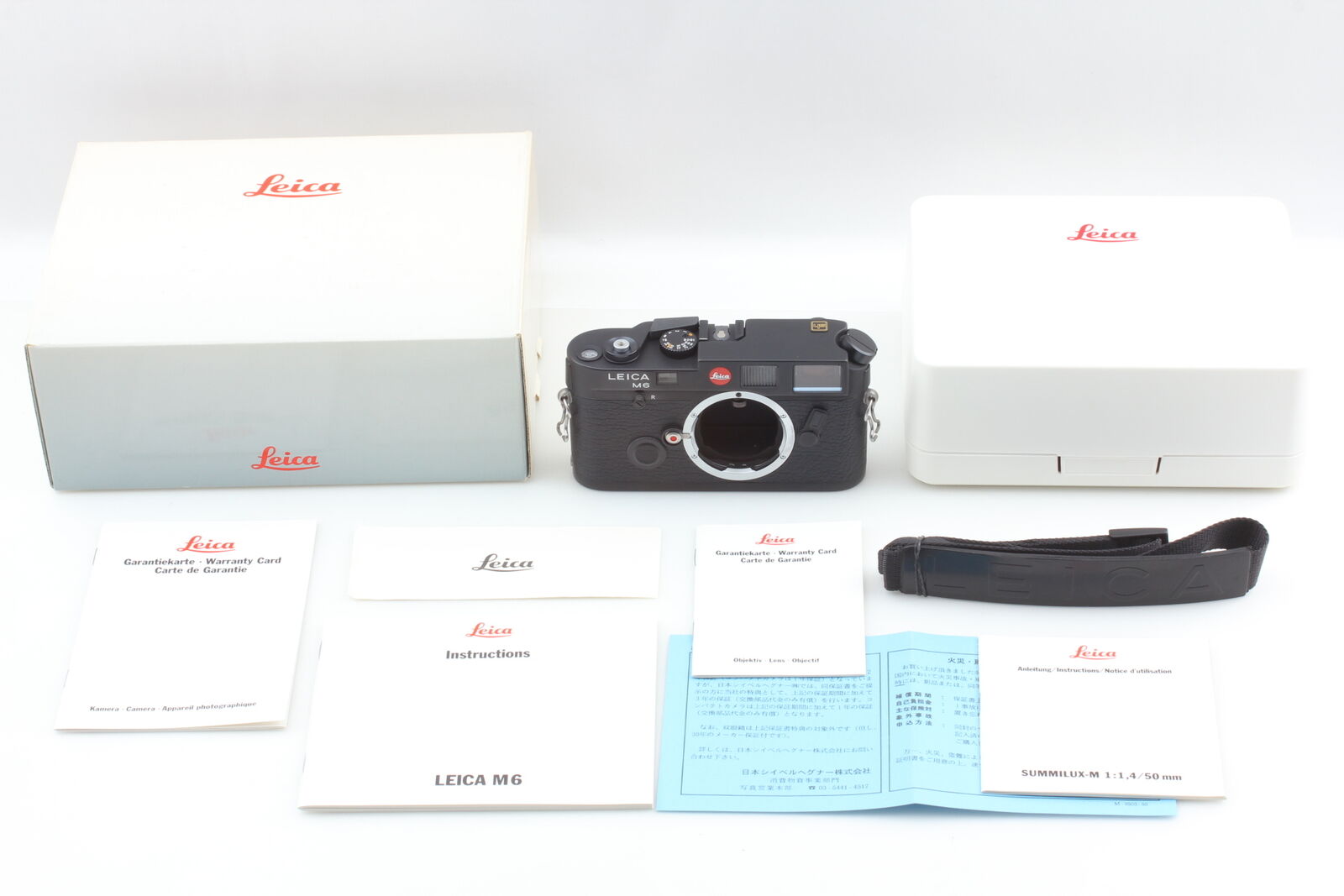 SH Model [Top MINT in Box] Leica M6 Black 0.72 Non TTL 35mm Film Camera JAPAN