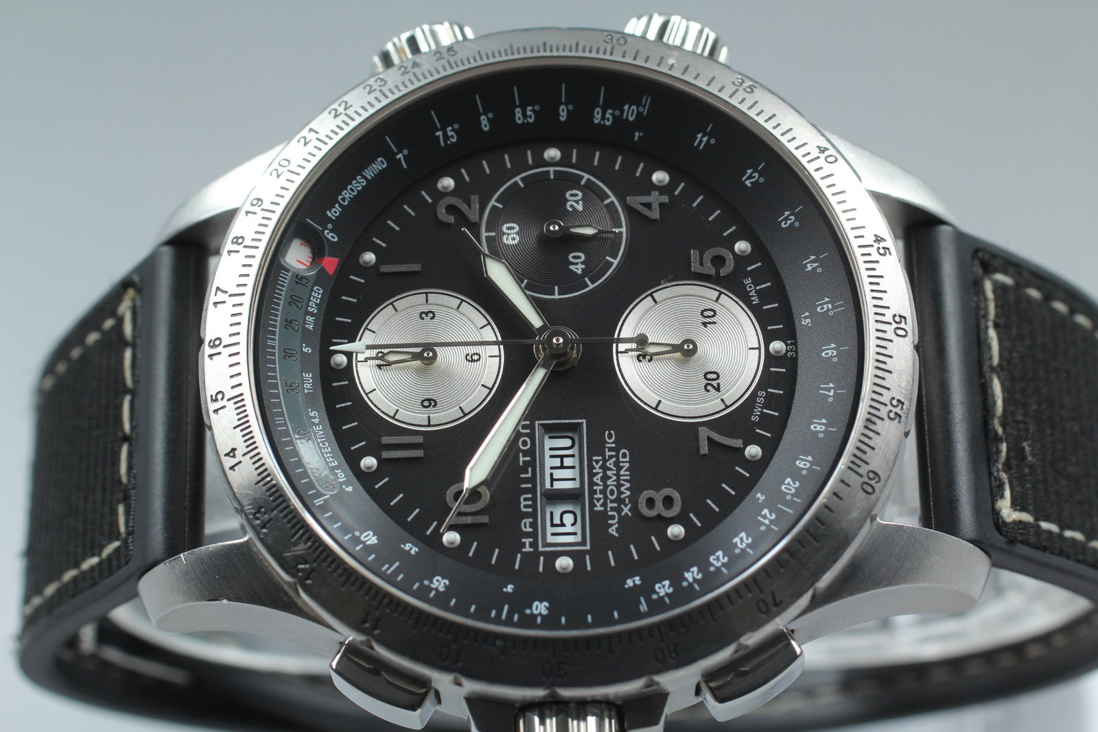 [Exc+5] Hamilton Khaki Aviation X-Wind H776160 Chronograph Black AT Men's Watch