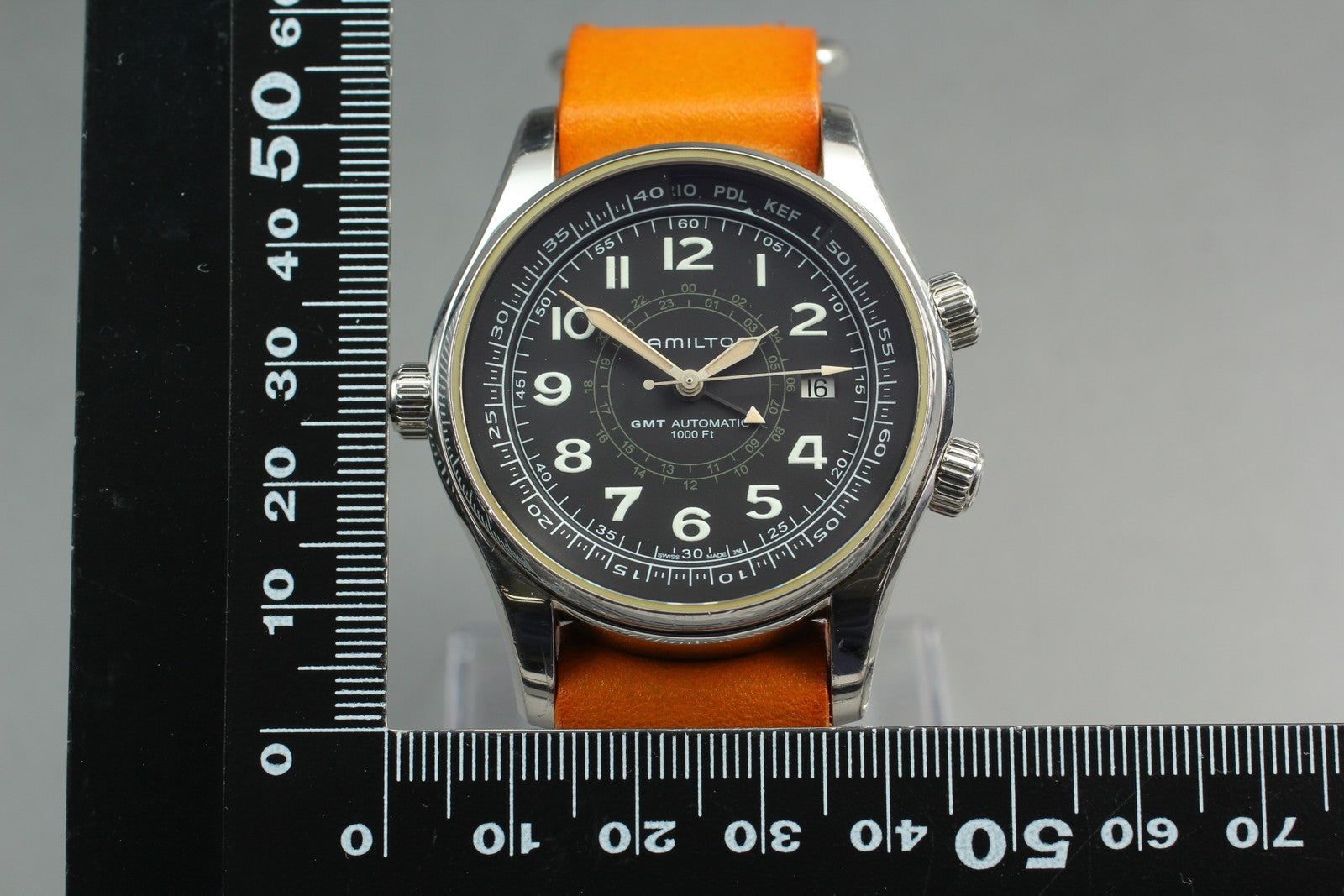 Hamilton Khaki UTC H775050 GMT Automatic Black Men's Watch 43mm JAPAN Box