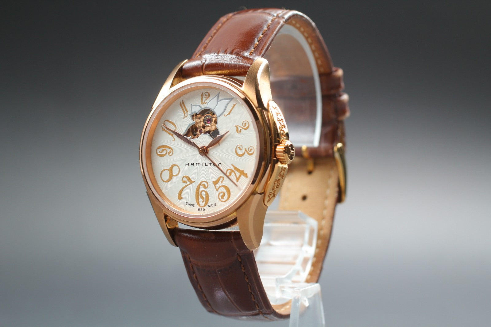 Exc+5*Box Hamilton Jazzmaster H323451 White Automatic Women's Watch 34mm JAPAN