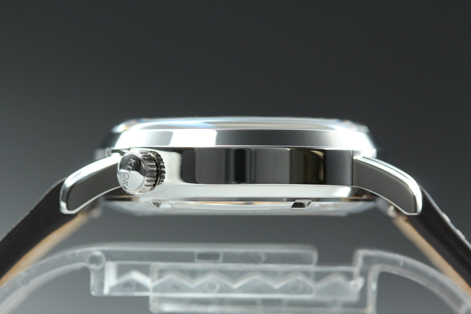 [MINT Box] KUOE KYOTO OLD SMITH 90-007﻿ Silver Brown Automatic Men's Watch JAPAN