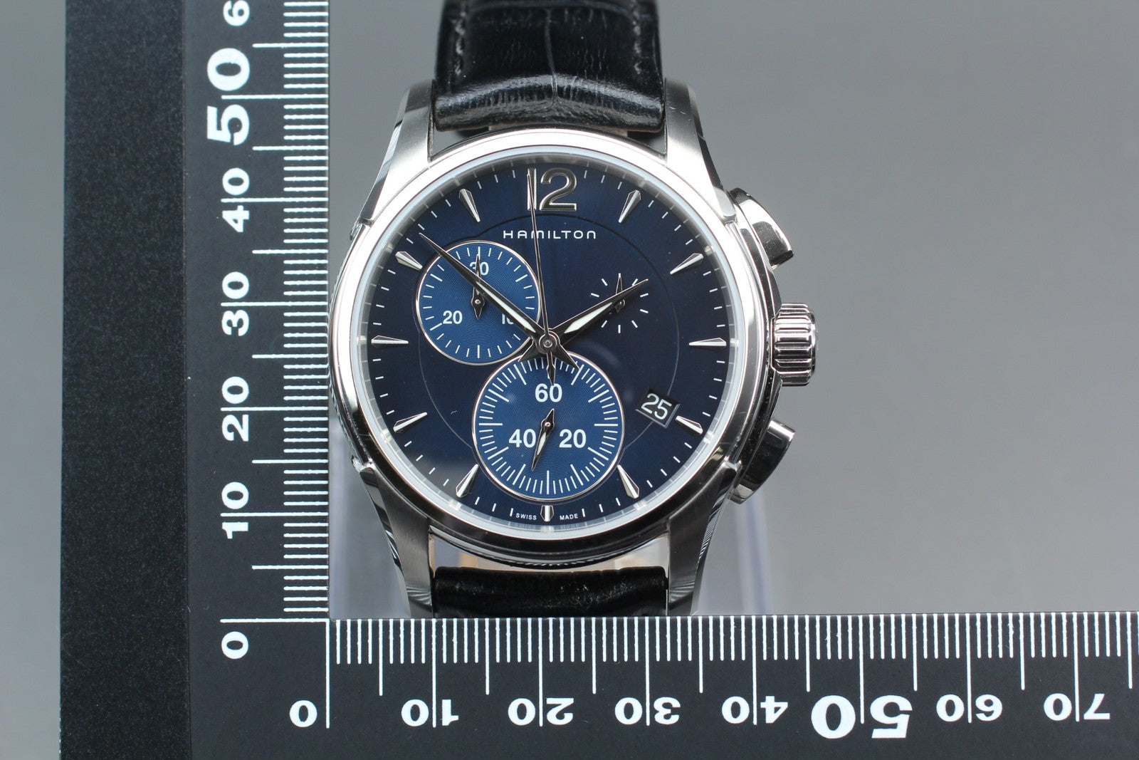 New Batt Hamilton Jazzmaster H326121 Quartz Blue Men's Watch 41mm JAPAN Exc+5