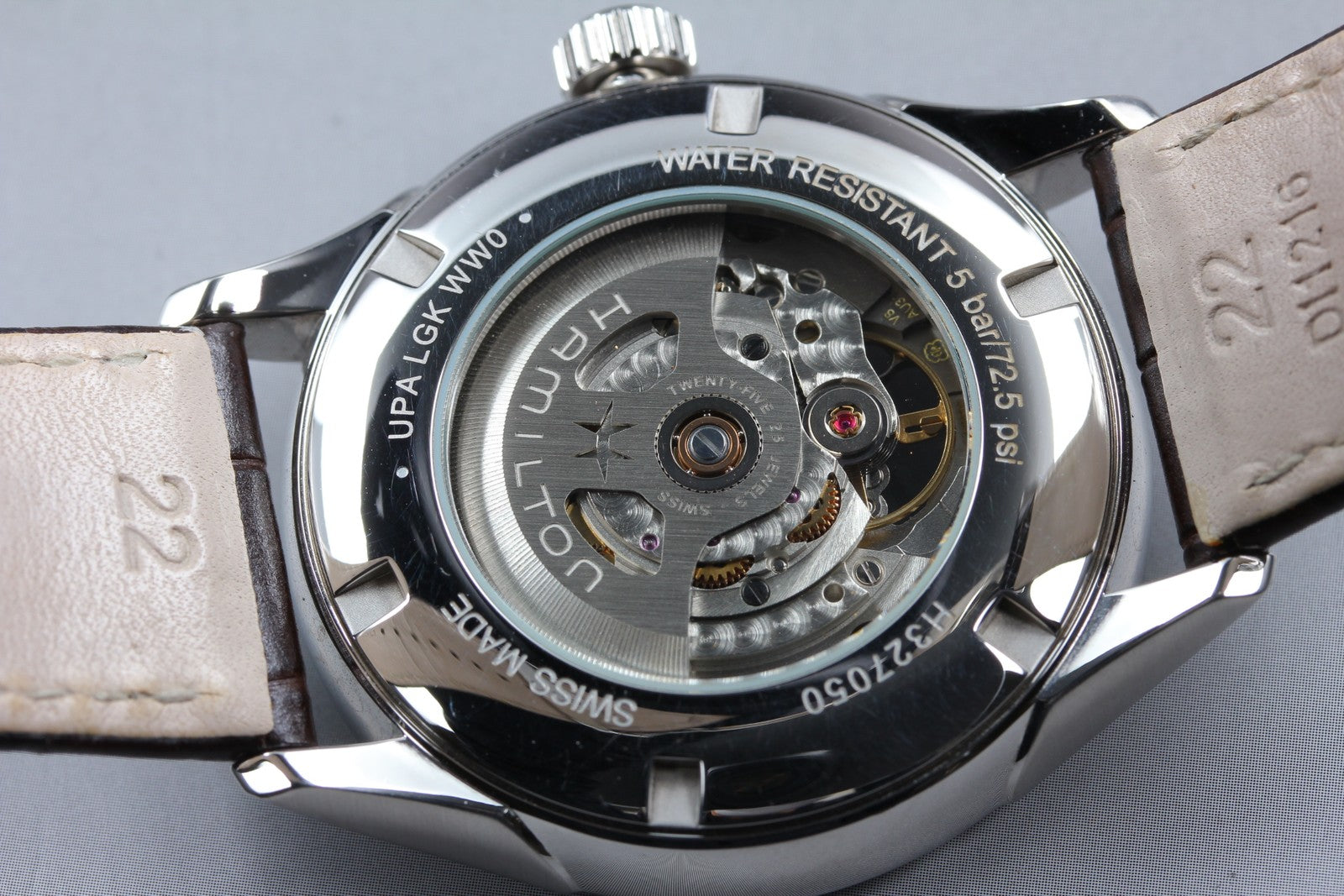 [Exc+5 Box] HAMILTON Jazzmaster H327050 Open Heart Brown Automatic Men's Watch