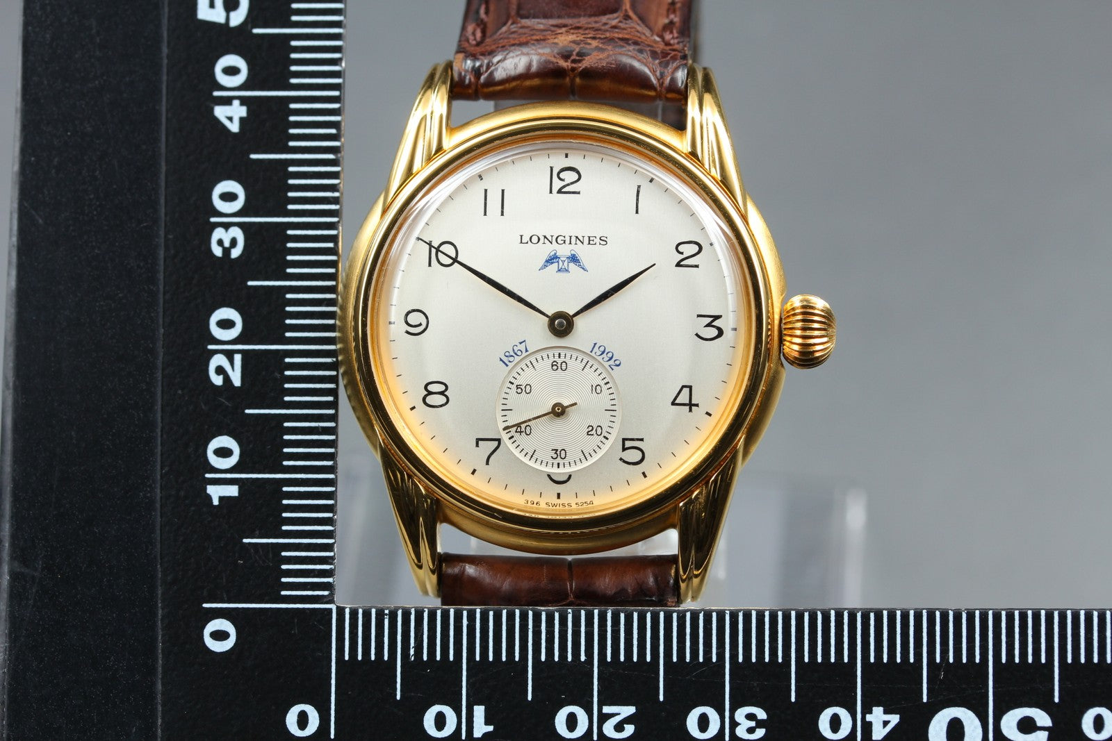 Vintage LONGINES 125th Anniversary 5254 Manual Men's Watch 33mm JAPAN
