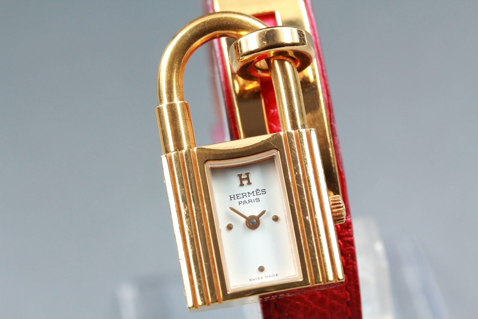New Batt[Exc+5]Box HERMES Kelly White Dial Quartz Women's Watch 20mm From JAPAN