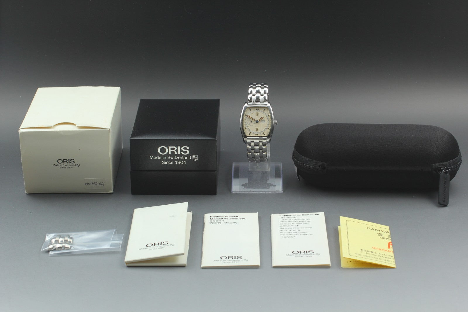 Vintage [Exc+4 Box] ORIS Regulator 7471 Silver 32mm Automatic Men’s Watch JAPAN