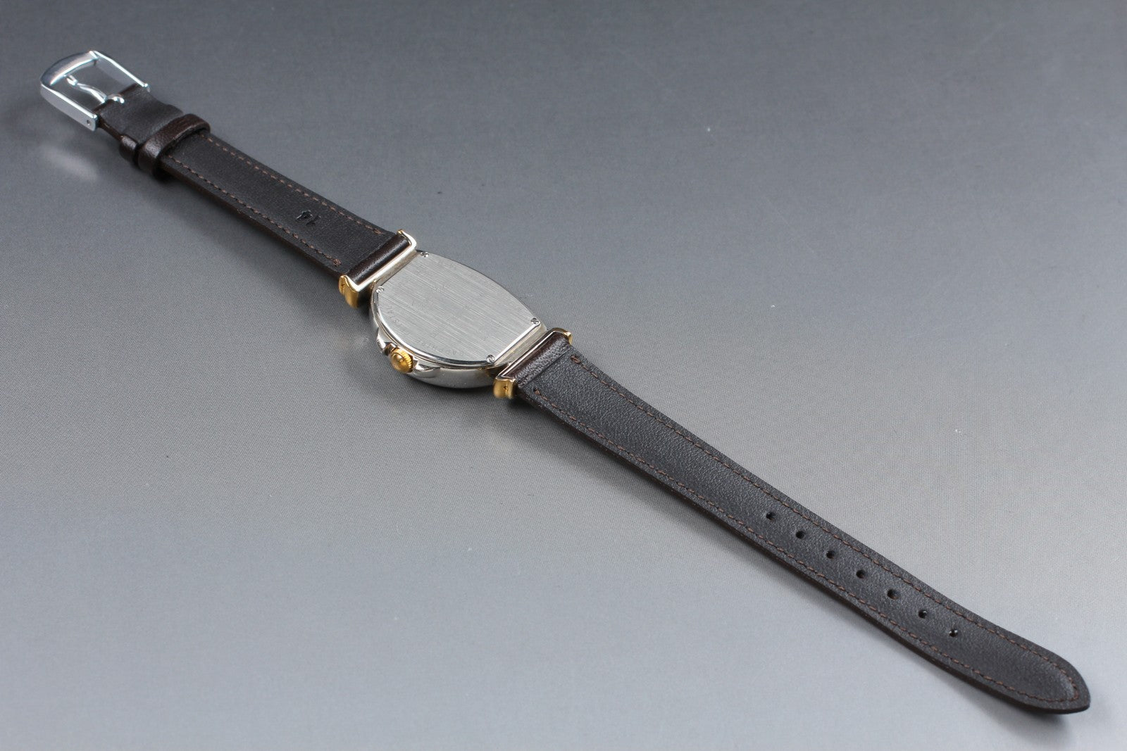 Vintage [Exc+5] Jean d'eve Sectora Gold 24mm Blue Women's Quartz Watch JAPAN