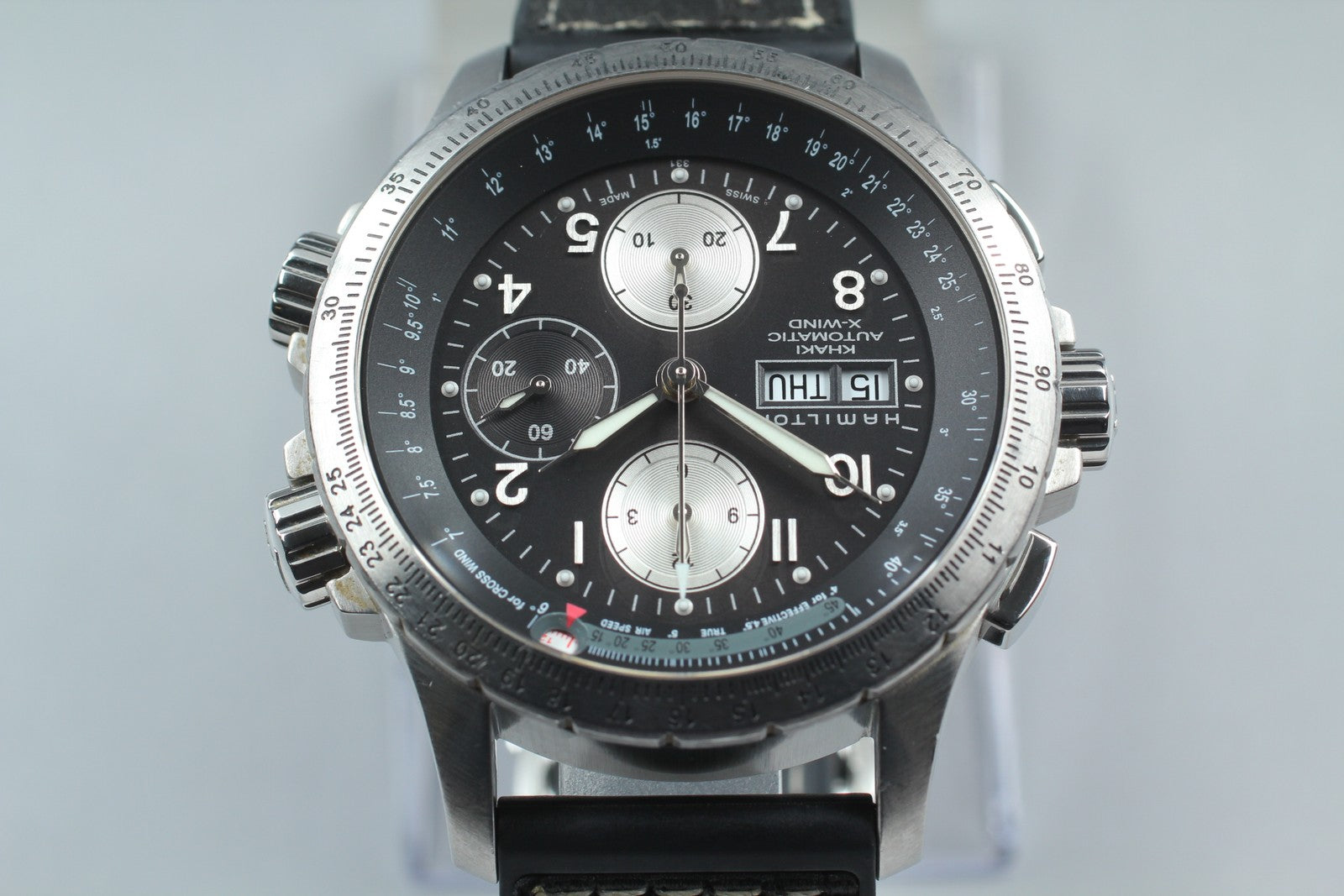[Exc+5] Hamilton Khaki Aviation X-Wind H776160 Chronograph Black AT Men's Watch
