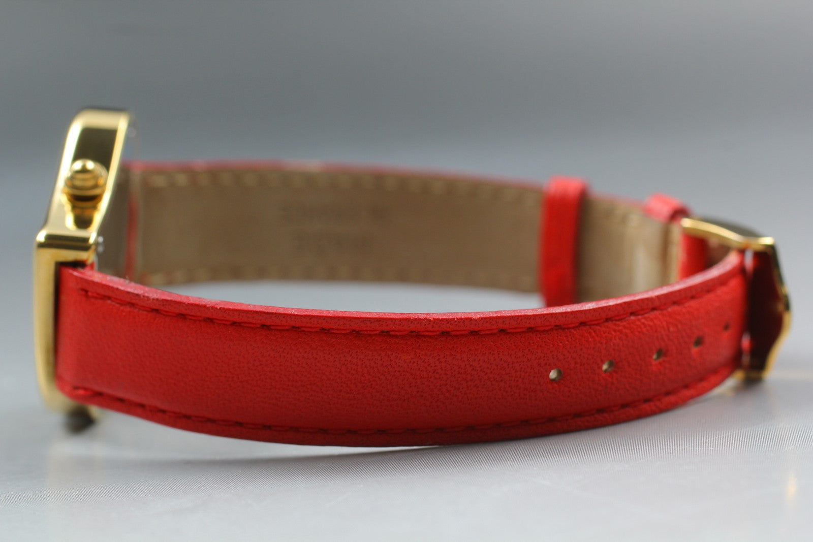 [Exc+5] Yves Saint Laurent Heart Gold Red 30mm Women's Watch Quartz JAPAN