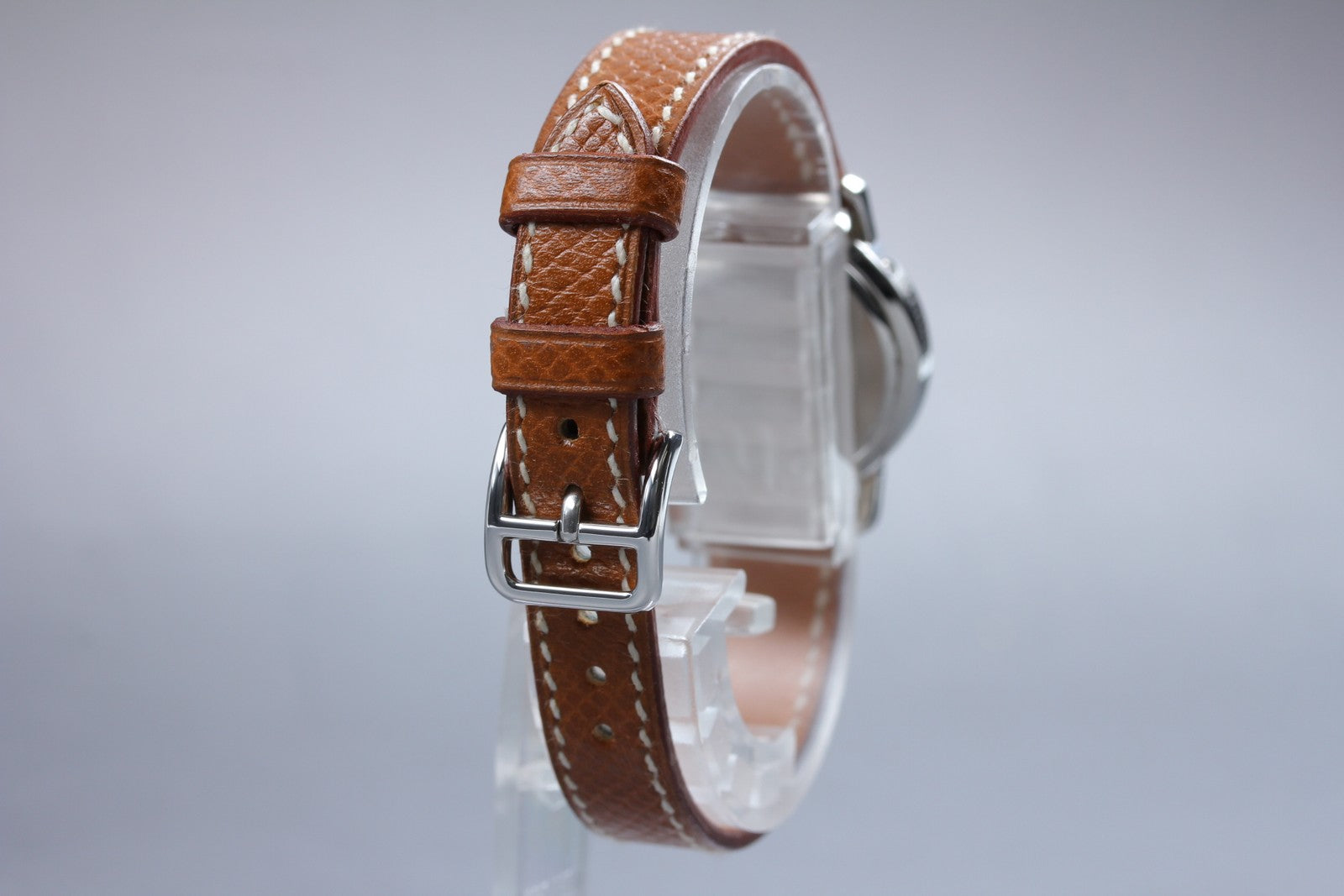 [Near MINT- Box] Hermes Clipper CL4.210 Black Dial 24mm "Z" Woman's Qz Watch