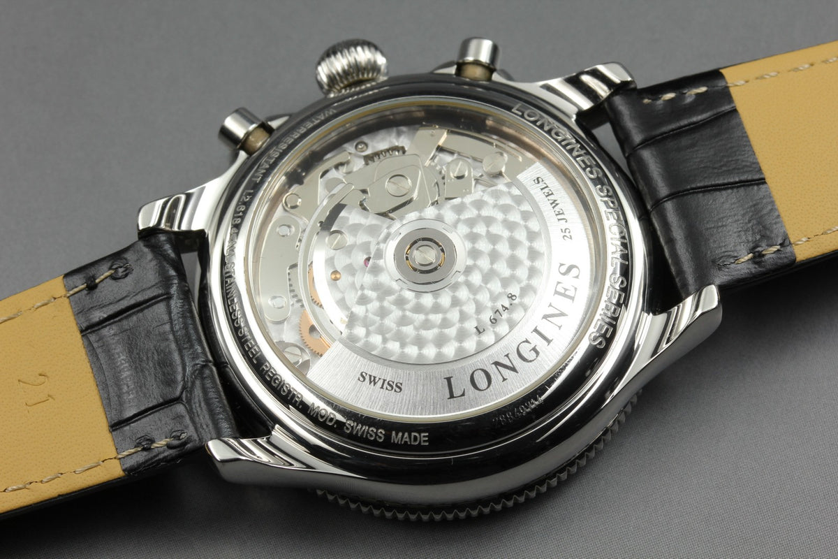 Longines Lindbergh Hour Angle Chronograph L2.618.4 White 41mm AT Men’s Watch