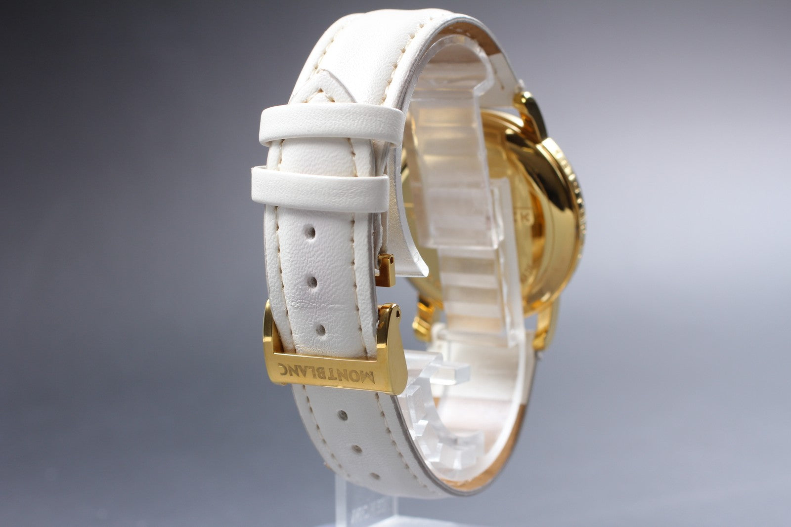 [N MINT- Box] Montblanc Meisterstuck 7002 Gold White 35mm Men's Quartz Watch