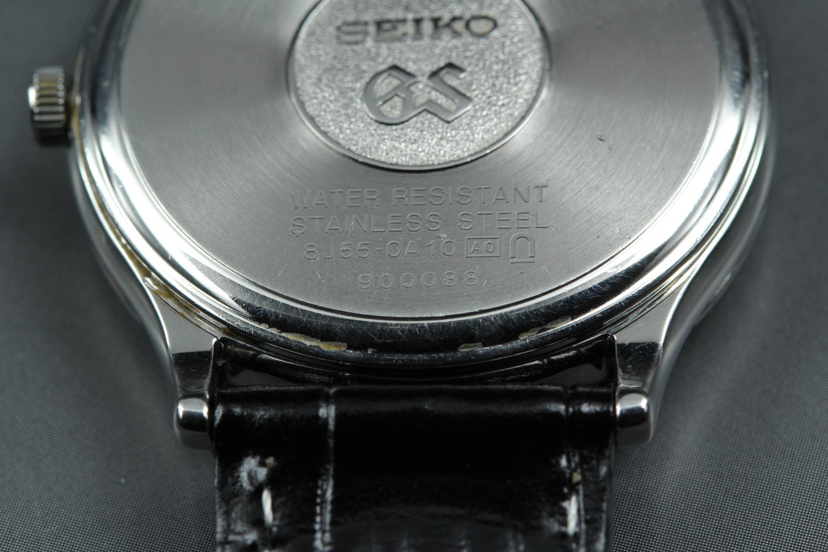 New Batt SEIKO Grand Seiko 8J55-0A10 Quartz Champagne Men's Watch 34mm JAPAN