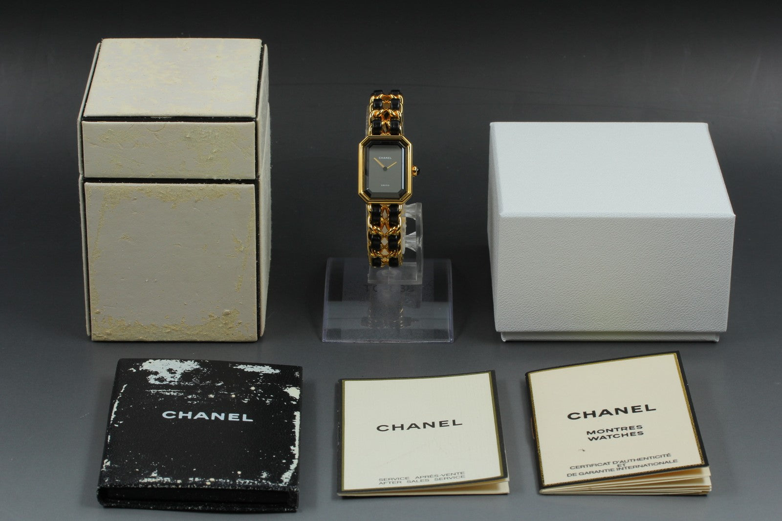 CHANEL Premiere L Size Black Dial Gold 20mm Quartz Women’s Watch [w/Box]