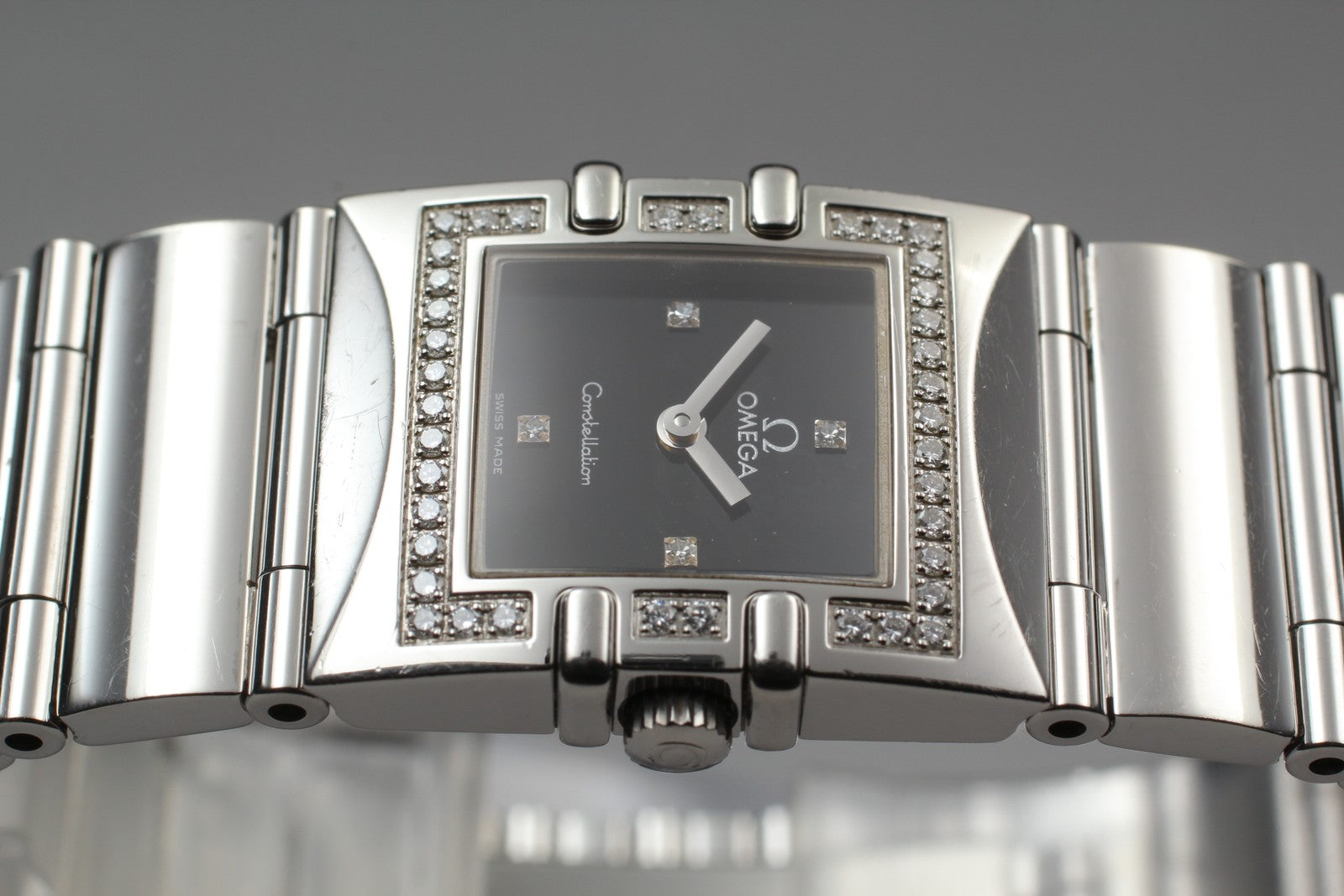 Exc+5 OMEGA Constellation Quadra 895.1230 Cal.1376 Diamond Women's Quartz Watch