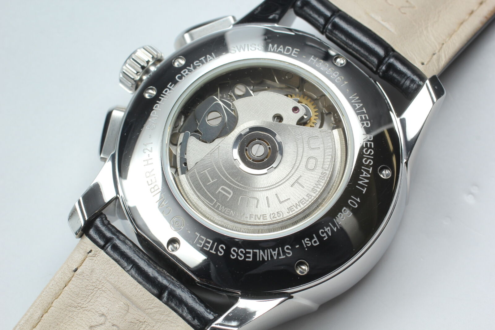 [Exc+5 Box] HAMILTON Jazzmaster H325961 Black Dial Automatic Men's Watch JAPAN