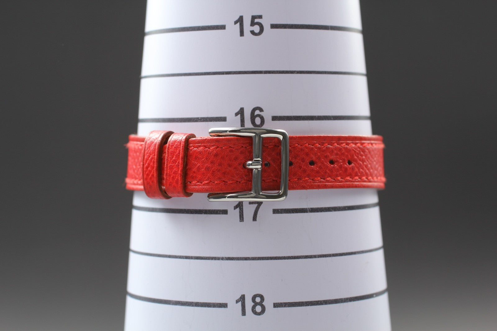 Vintage [Exc+5] HERMES Kelly Watch Silver Red Leather "Y" Woman's Quartz Watch