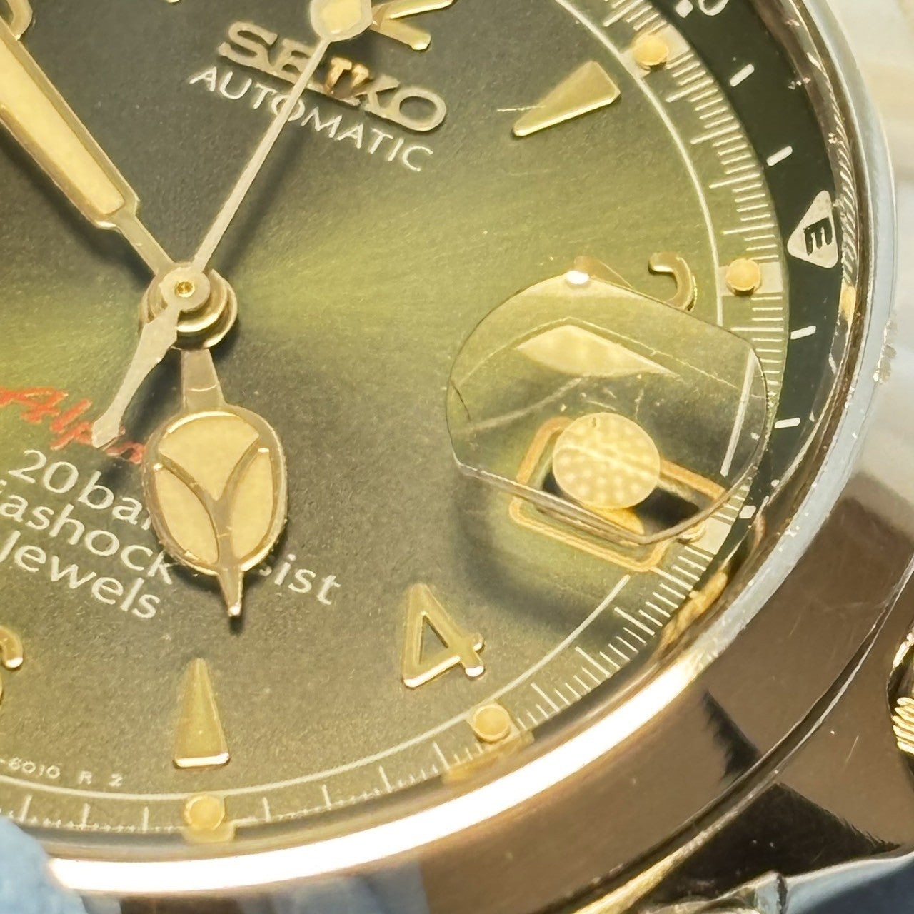 [Overhauled] SEIKO Red Alpinist 4S15-6000 SCVF009 Green Automatic Men's Watch