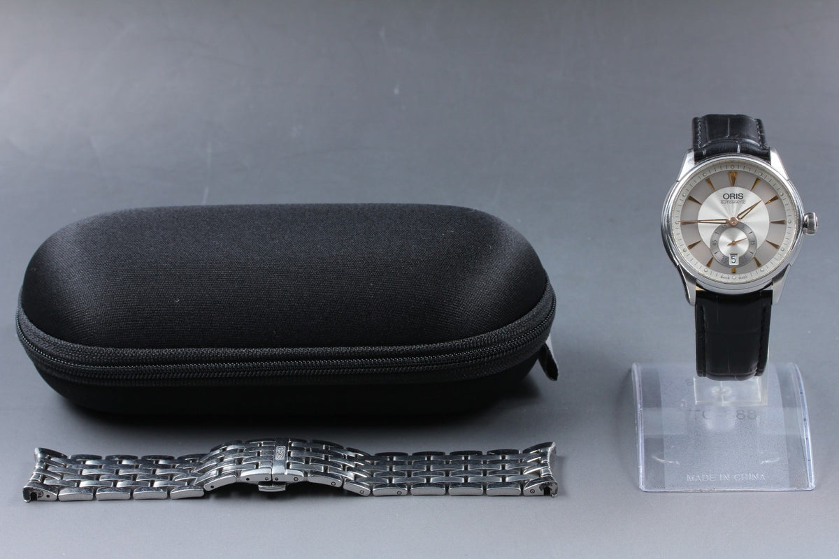 [Exc+5] ORIS Artelier Small Second Date 7582 40mm Silver Automatic Men's Watch