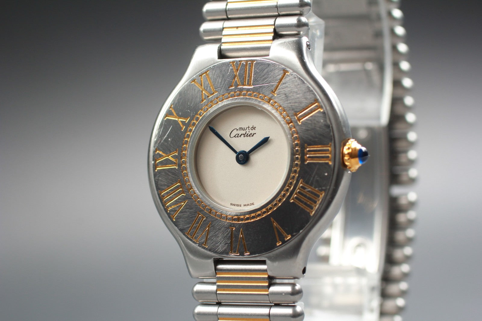 Vintage [Exc+5] Cartier Must de Cartier 21 30mm Unisex Quartz Watch From JAPAN