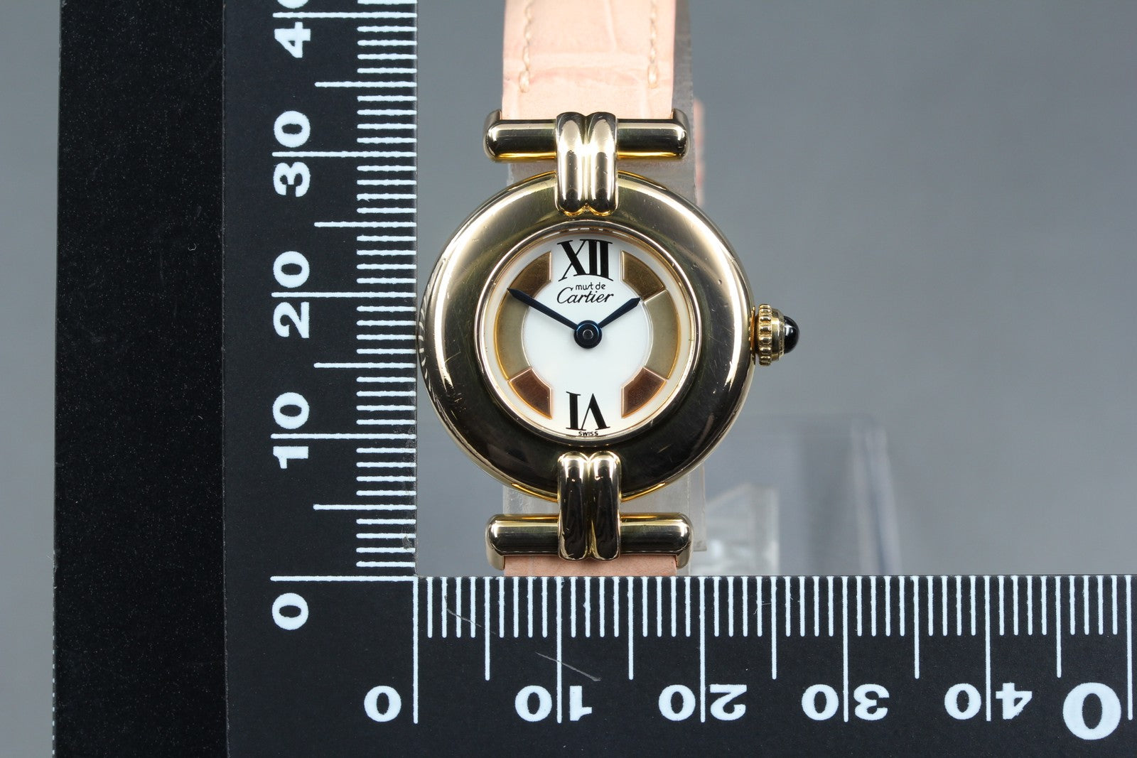 Cartier Must Colisee Vermeil 590002 Pink Gold Women's Quartz Watch Vintage