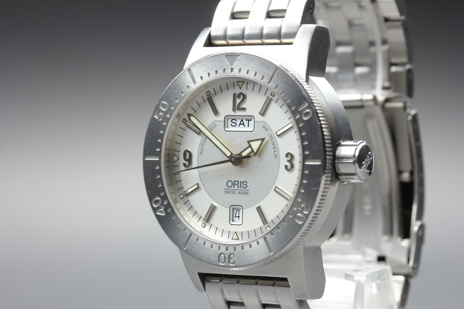 [Exc+5] ORIS Divers Regulator 635-7514 Silver Date 41mm Automatic Men’s Watch