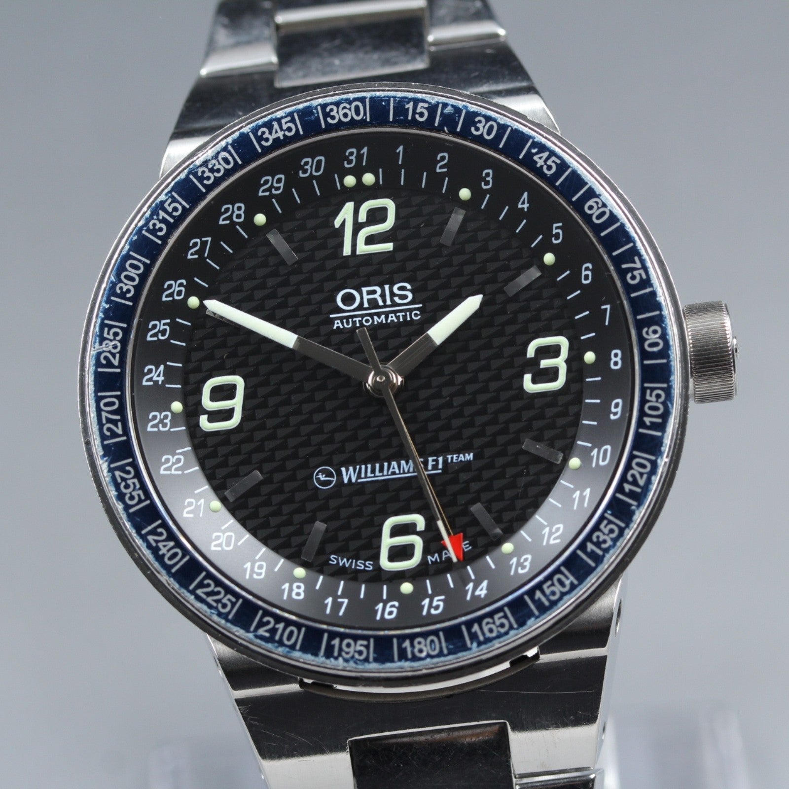 ORIS Williams F1 Team Pointer Date 7585 Automatic Men's Watch 42mm JAPAN Box