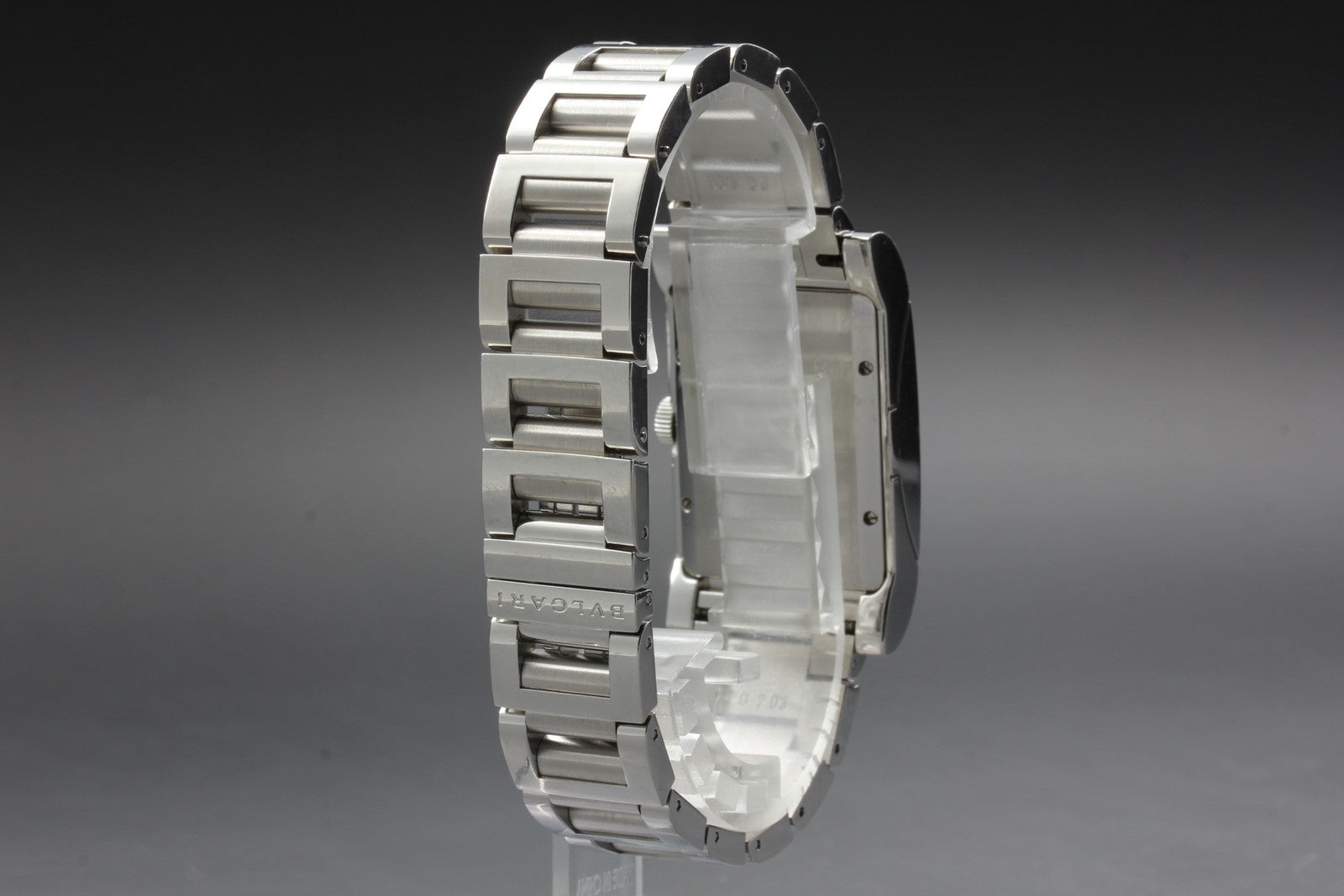 [Exc+5] BVLGARI Rettangolo RT45S Automatic Black Dial Men's Watch From JAPAN Box