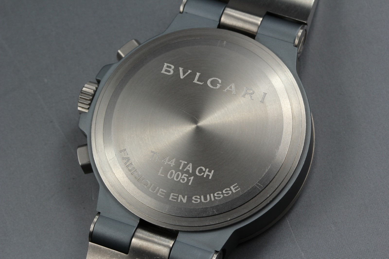 BVLGARI Diagono TI44TACH Automatic Chronograph Carbon Men's Watch 44mm JAPAN