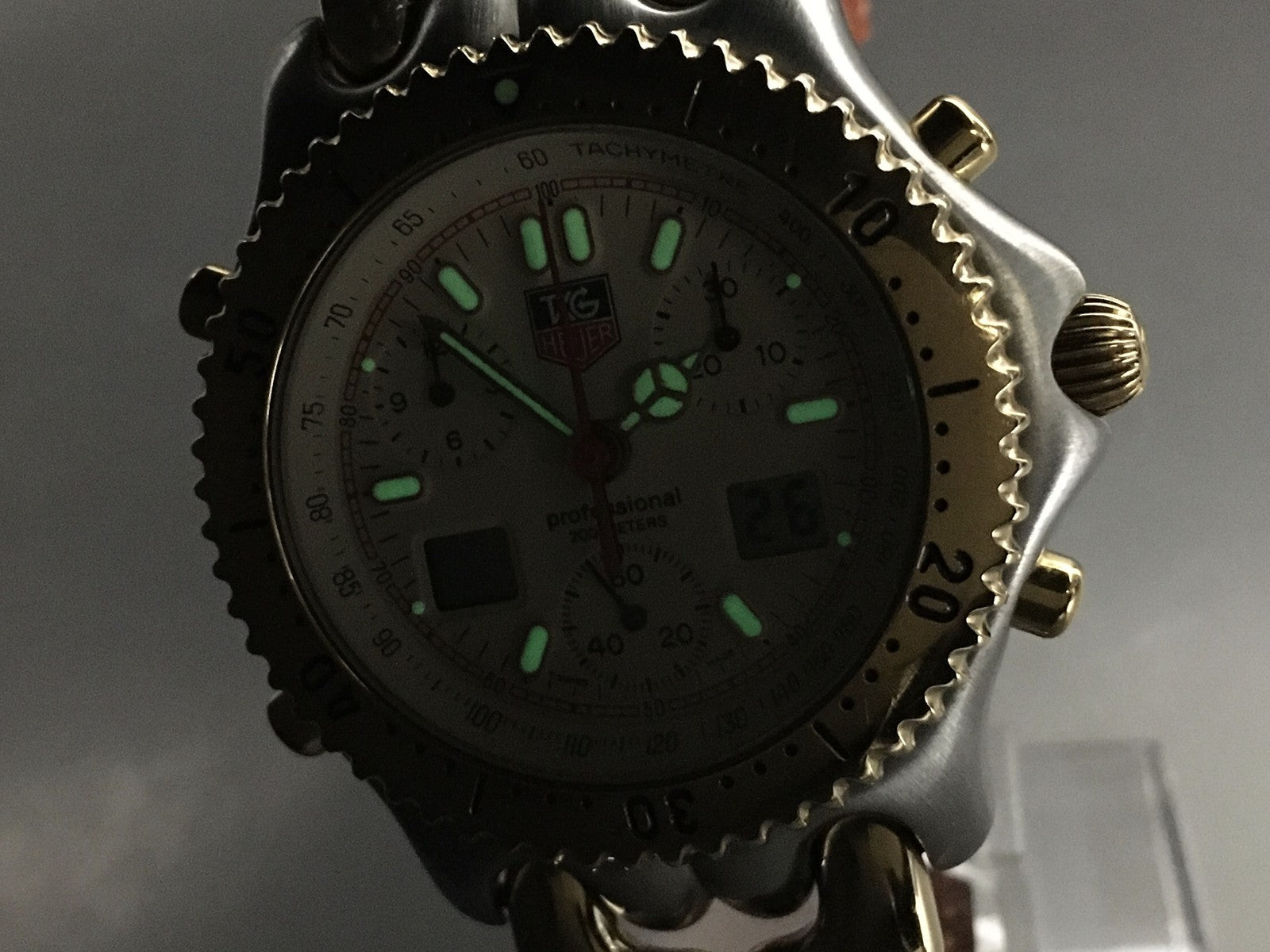 Vintage [Exc+5] TAG HEUER SENNA SEL S/el CG1123-0 Chronograph Men's Quartz Watch