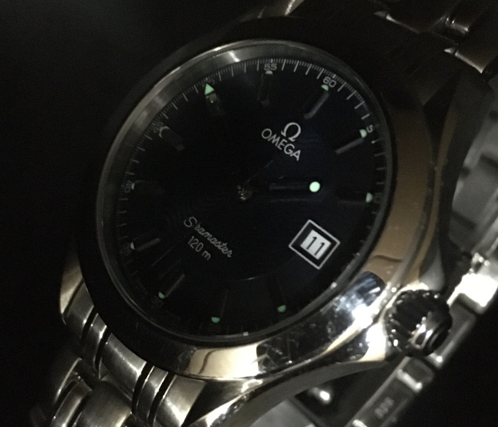 [Exc+5 Box] OMEGA Seamaster 120m 2511.81 Blue Dial 36mm Quartz Men's Watch