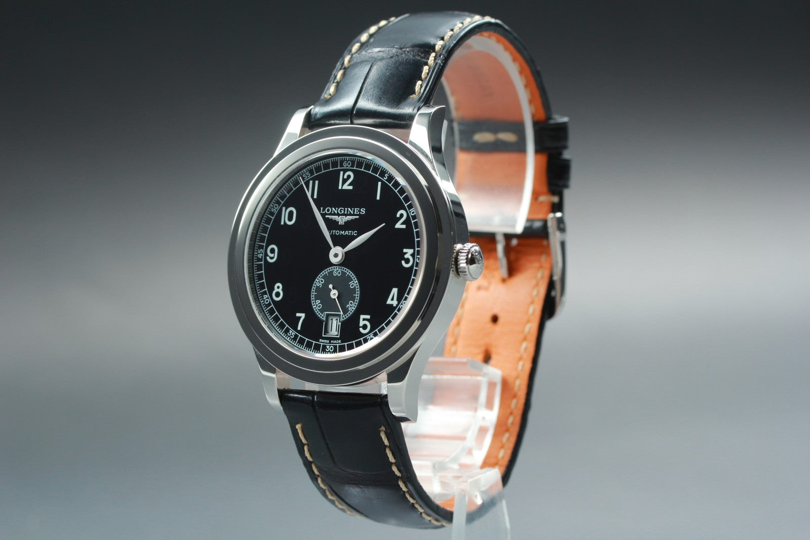 LONGINES Heritage 1940 L2.767.4 Automatic Black Men's Date Watch 39mm JP N MINT