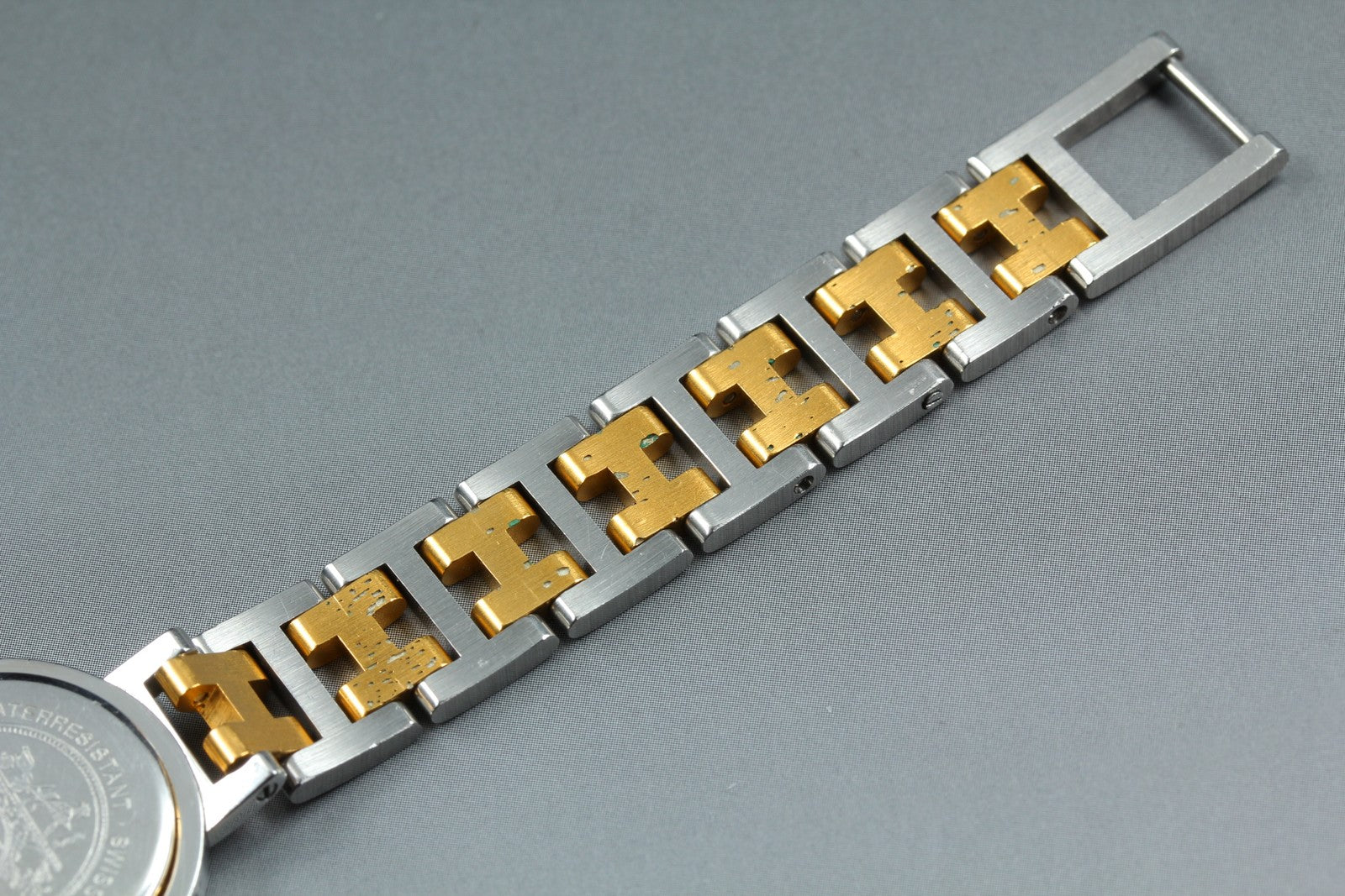 Vintage [Exc+5 Box] Hermes Clipper 24mm White Dial Gold Woman's Watch Quartz