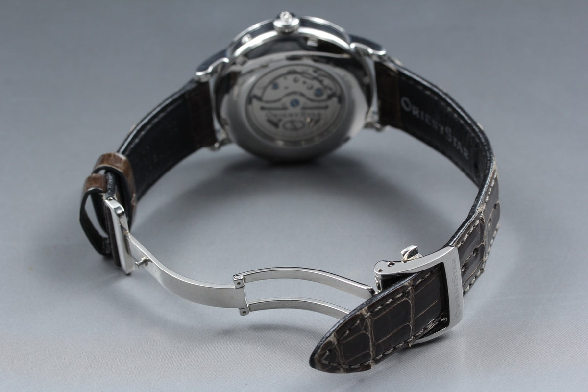 ORIENT Star F7X6-UAC0 Silver Dial Automatic Moon Phase Men's Watch 41mm JAPAN