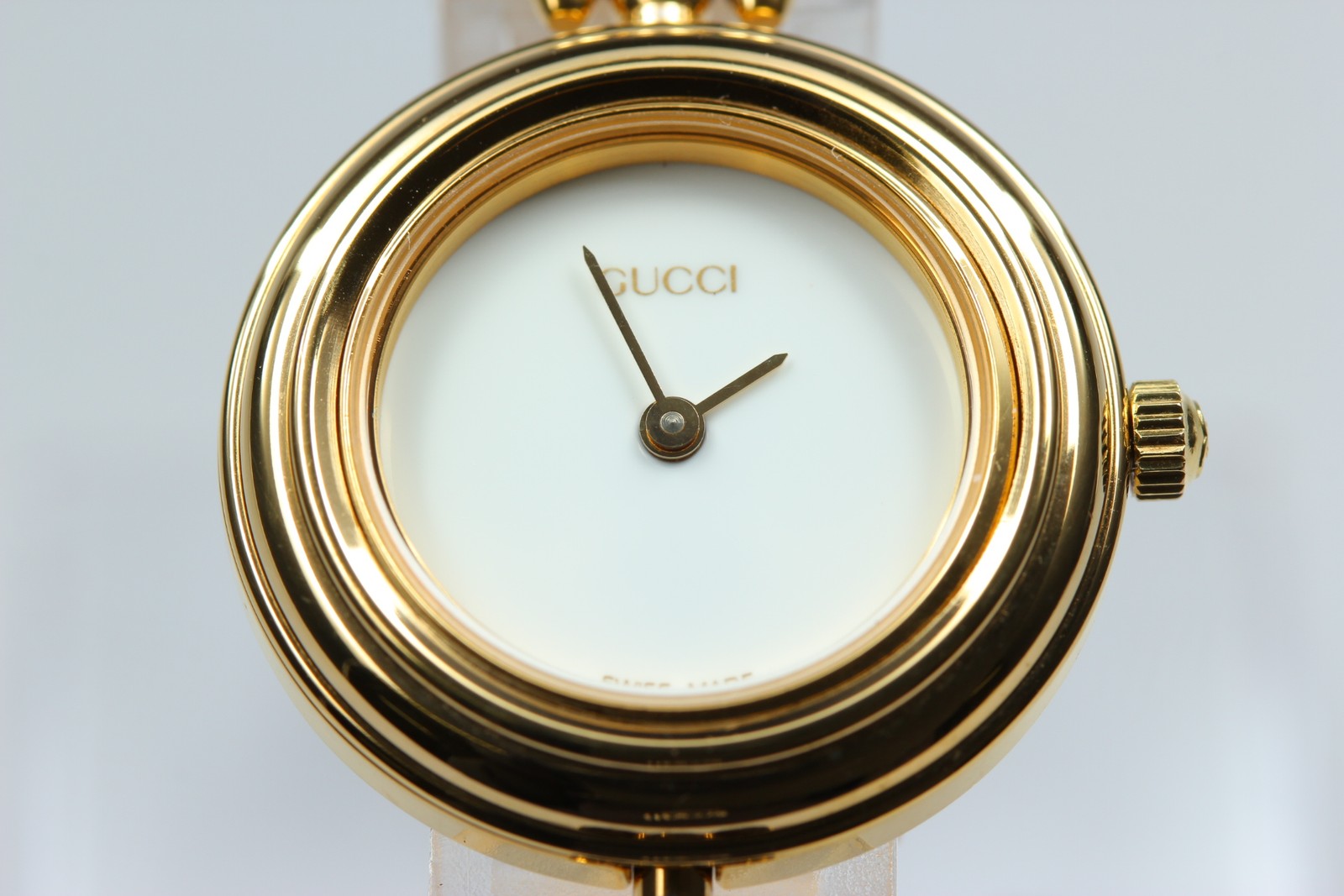 [Overhauled] Gucci Change Bezel 11/12.2 Gold  Women's Quartz Watch Vintage Box