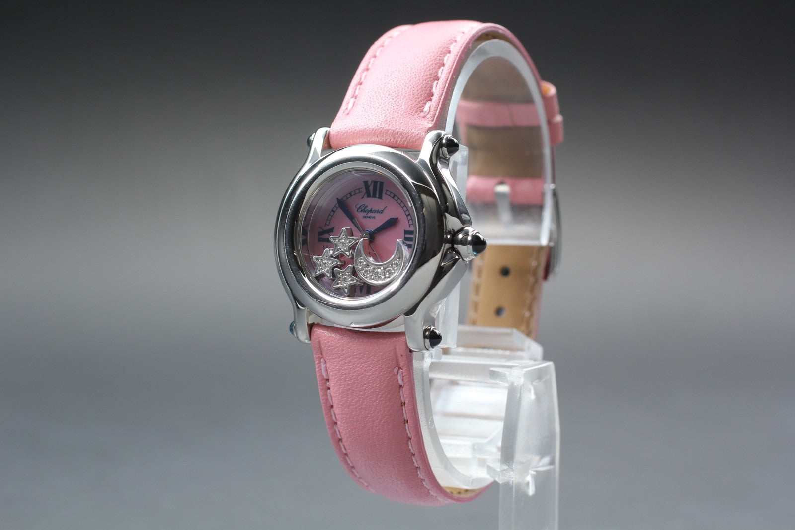 Chopard Happy Sport 27/8245-23 Moon Star Pink Diamond Quartz Women’s Watch [Box]