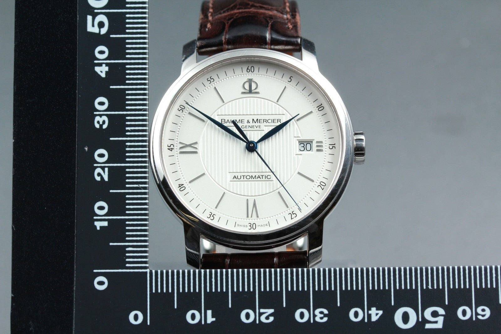 Baume & Mercier Classima 65615 White Automatic Date Men’s Watch 39mm JAPAN Box