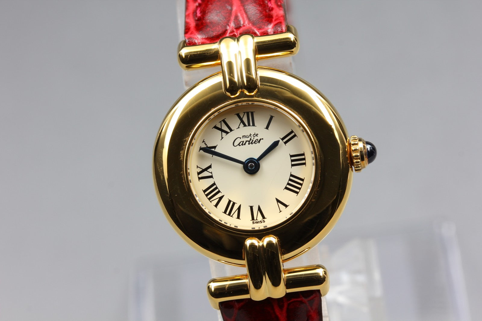 Vintage [Near MINT Pouch] Cartier Must Colisee Vermeil 590002 Women's Qz Watch