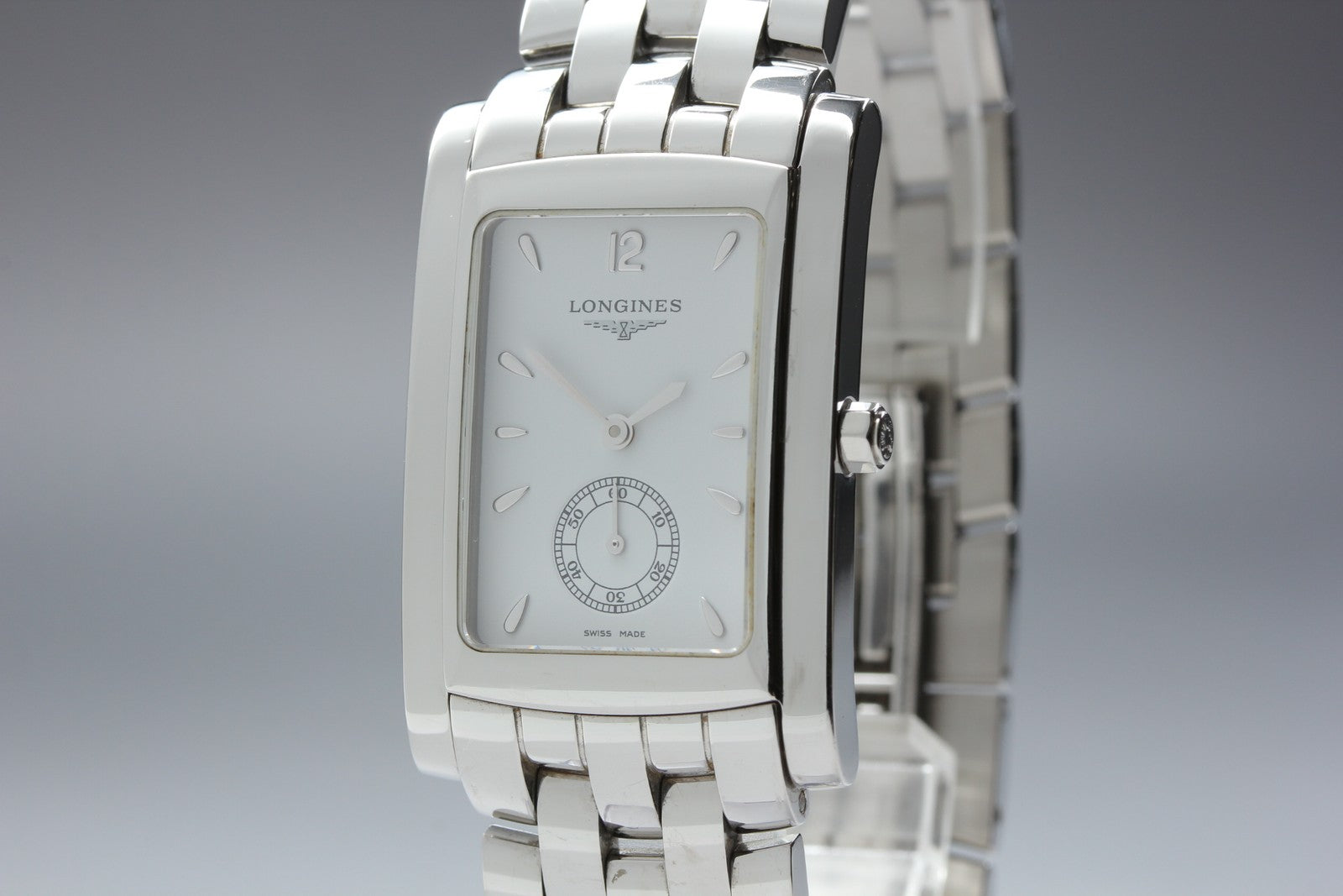 New Batt LONGINES Dolce Vita L5.655.4 Quartz White Dial Men's Watch 26mm JAPAN
