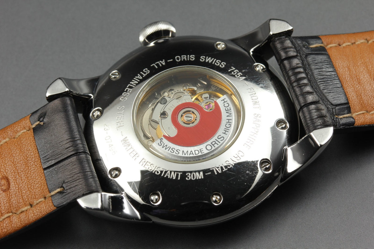 ORIS Artelier Complication 7554 Automatic Day/Date Silver Men's Watch 38mm JAPAN