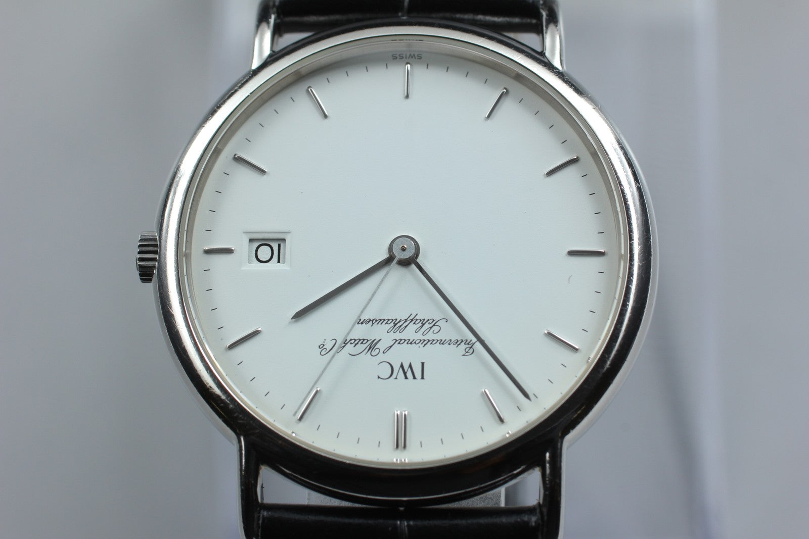 [Exc+5] IWC Portofino 3331 Cal.2210 33mm White Dial Date Quartz Men's Watch JP