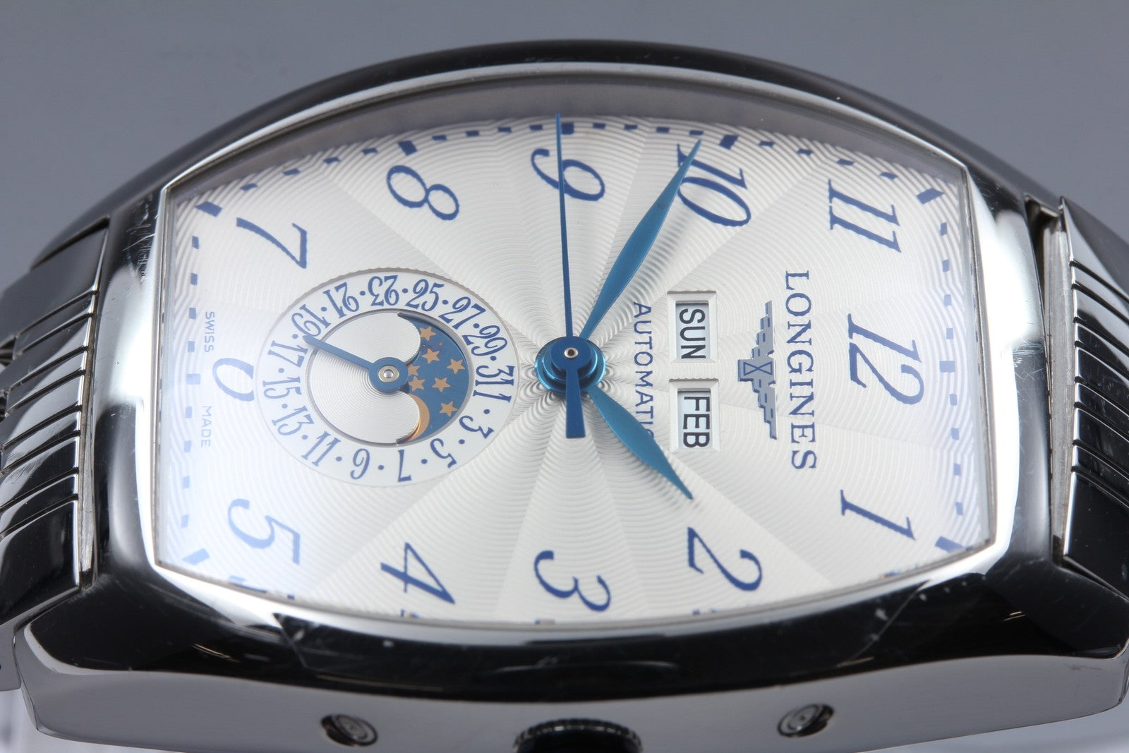 Exc+5*Box LONGINES Longines Evidenza L2.671.4 White Automatic Men's Watch 33mm